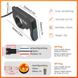 Acelerador de polegar para bicicleta elétrica, desmontagem rápida, ajuste esquerdo/direito, acelerador de dedo para 24v/36v/48v, acessório de bicicleta elétrica - Image 2