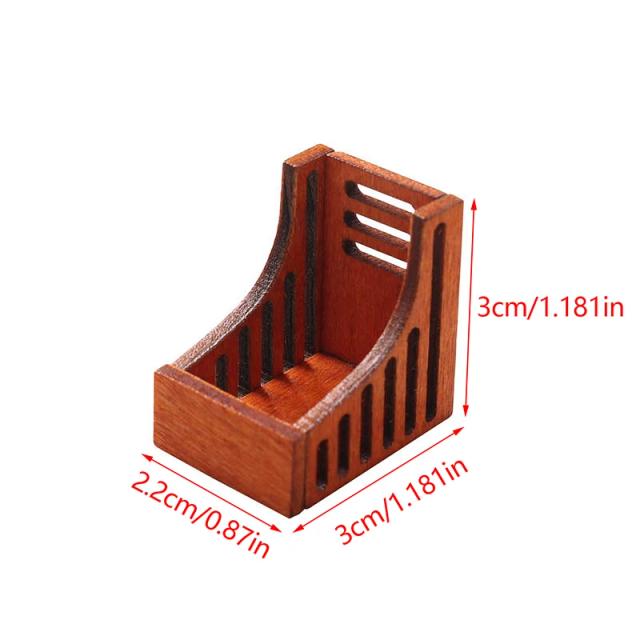 Estante Miniatura Dollhouse: Rack de Exposição para Decoração e Armazenamento de Brinquedos em Escala 1:12