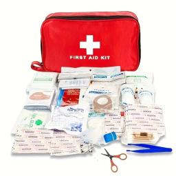 Kit de primeiros socorros com tesoura e pinça, kit médico de emergência abrangente, camping e caminhadas multifuncionais ao ar livre - Image 2