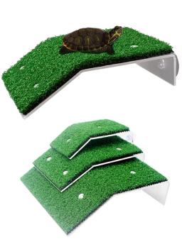 Plataforma Basking Turtle para Réptil, Terraço Descansando com Relva Falsa, Rampa Tartaruga, Aquário Escada Gramado, Gramado - Image 1