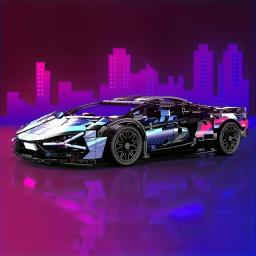 Super Car Building Block Assemblel, Escala 1:14 Kits para Construção de Carros, Presente de Aniversário para Adultos e Crianças 67128 Carros, 1314PCs - Image 6