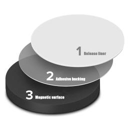 Ponto magnético flexível com apoio adesivo, Ponto magnético do círculo flexível, Alternativa auto-adesiva para ímãs, Folha de fita - Image 5