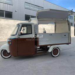 Caminhão de sorvete Piaggio para venda, Quiosque de cozinha móvel, Cachorro quente, Pizza, Food Cart, Snacks Coffee Van, Rosa, Novo Estilo - Image 5