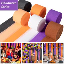 6 rolos de papel crepe streamers fontes de festa para festa de aniversário chá de bebê arco-íris diy natal dia das bruxas decoração de casamento - Image 2