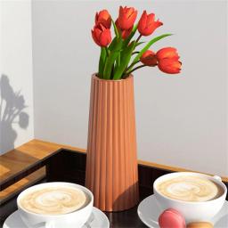 Molde De Silicone De Vaso Listrado Grande, Utensílios De Flor De Gesso De Cimento, Artesanato De Decoração Para Casa, 7,87 pol, 20cm - Image 3