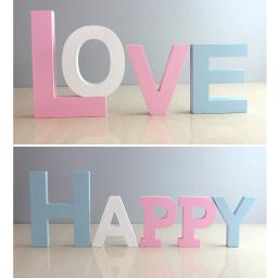 1 pçs 15cm letras de madeira arte decorativa artesanato decoração para casa festa de aniversário do casamento alfabeto decoração diy personalizado nome design - Image 4