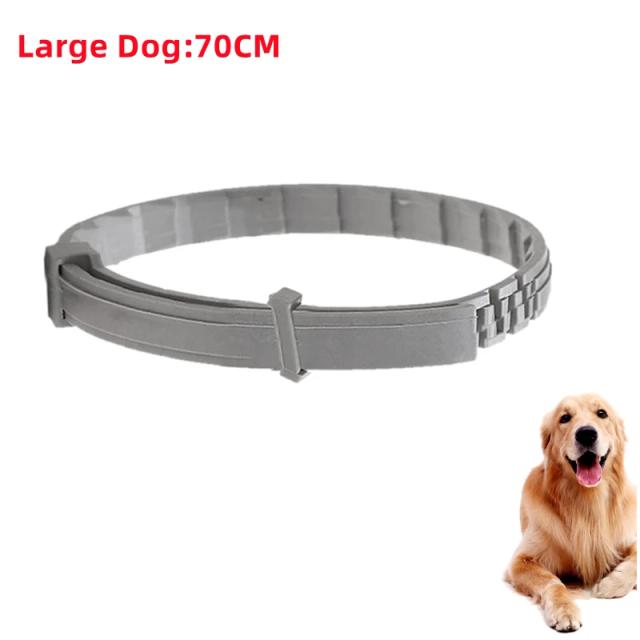 Coleira Antipulgas e Anticarrapatos para Cães e Gatos, Proteção Duradoura de 8 Meses, Ideal para Raças Grandes