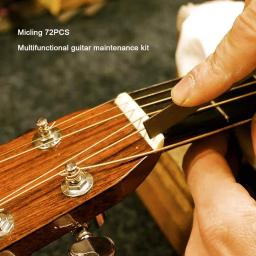 Miwayer 45/72PCS Guitar Tool Kit para Set Up, Guitar Reparação Manutenção Tool Kit com cordas de guitarra/Ponte/Pinos Acessórios - Image 4