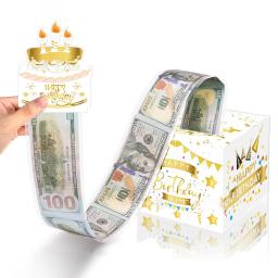 Money Box with Cake Card for Men and Women, Caixa de presente de aniversário Bombeamento engraçado Presentes de aniversário criativos 1pc - Image 3