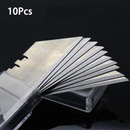 Lâmina Trapezoidal Lâmina De Substituição, Ferramenta De Corte De Arte Artesanal, Ferramentas Manuais De Corte De Madeira Compensada De Papel Multifuncional, 10Pcs por Conjunto - Image 2