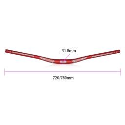 Guidão mtb de liga de alumínio, guidão de bicicleta para estrada, mountain bike, 31.8mm * 650/720/780mm, volante para bicicleta - Image 6