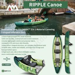 AQUA MARINA RIPPLE 3 Pessoas Caiaque, Família Estilo, Lazer Esportes, canoagem, Água Viagens, Pesca, barco inflável, 370x85cm - Image 4