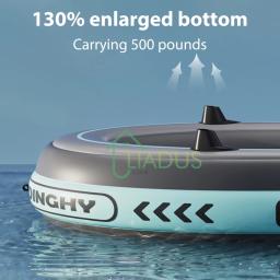 Barco de pesca inflável em PVC para adultos, caiaque a remo espesso para deriva, esportes aquáticos, ao ar livre, resistente ao desgaste - Image 4