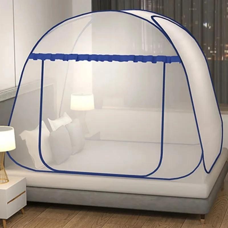Mosquiteiro dobrável para porta única, dormitório estudantil Yurt, cama de casal para solteiro, mosquiteiro respirável, verão - Image 1