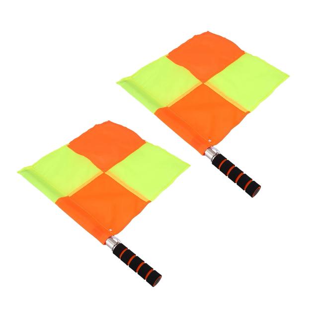 Bandeira de arbitragem para futebol e hockey com bolsa para armazenamento - Conjunto de 2 peças para treinamento