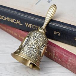Metal Tone Hand Bell Alarme, Serviço de Mão, Chamada, Desktop, Chá, Jantar, Jogo, Natal - Image 5