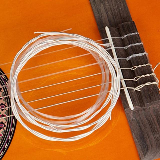 Conjunto Especial de Cordas de Nylon Prata para Guitarra Clássica - 6 Peças 1m com Afinações E, A, D, G, B e E#