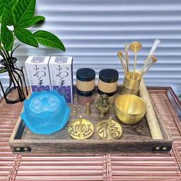 Arte vintage bronze incenso conjunto, cera derreter fragrância selo molde ferramentas, tradicional Home Hotel incenso pó queimador kit, presente criativo - Image 3