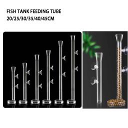 Tubo de alimentação de camarão de vidro transparente para aquário, suporte de tubo alimentador de alimentos com ventosas, suprimentos de tubo alimentador de vidro para tanque de peixes de camarão - Image 1