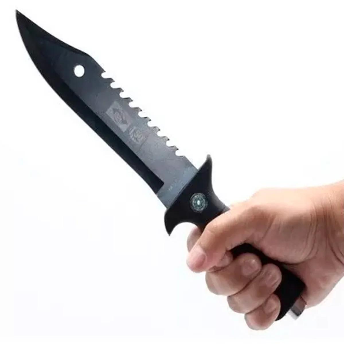 Faca Para Camping Com Bainha Caça Pesca Afiada com Bussola - Image 1