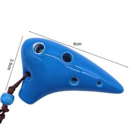 Ocarina 6 buracos cerâmica profissional amante da música mini ocarina com cordão música instrumento musical - Image 6