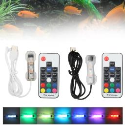 Controle remoto LED Light para pequenos tanques de peixes, luz do aquário, micro paisagem, blocos quadrados, médio - Image 1