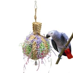 Brinquedo De Mastigação De Papagaio Com Sino, Triturador De Papagaio, Seco Anti-morder, Gaiola, Acessórios De Pássaro, Brinquedos De Papagaios - Image 1