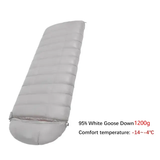 Saco de Dormir Ultraleve de Plumas de Ganso para Homens - Ideal para Camping, Turismo e Caminhadas no Inverno, com 95% de Materiais Premium