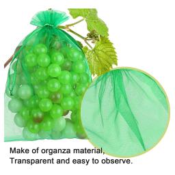 Fruit Protection Netting Bags com cordão, Uva reutilizável crescer sacos, Strawberry Cover, Mesh Bags para controle de pragas, 50 pcs, 100pcs - Image 6