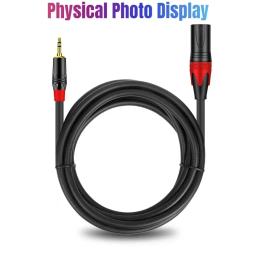 XLR macho para cabo de áudio XLR, 3 pinos para 3,5mm, desequilibrado, microfone, computador, SLR, câmera, gravação, cabo Canon - Image 6