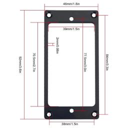 2 pçs liga de alumínio humbucker captador anel de montagem metal plana hunmbucker guitarra elétrica captador quadro montagem anéis kit - Image 6