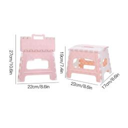 Plástico Folding Step Stool com alça, portátil, dobrável, pequeno pé, banheiro, chuveiro, sentado, dobrável - Image 6