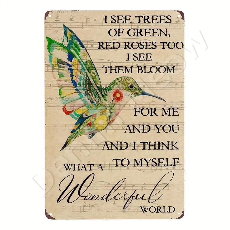 Sinais de lata retrô com citações inspiradas, Wall Art, Vintage Home Decor, Room Garden , Hippie Girl Poster, Be Kind to Your Mind - Image 1