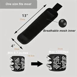 Correia magnética para pulseira, Saco de pulso magnético forte Ferramenta multifuncional, Prego de sucção - Image 6