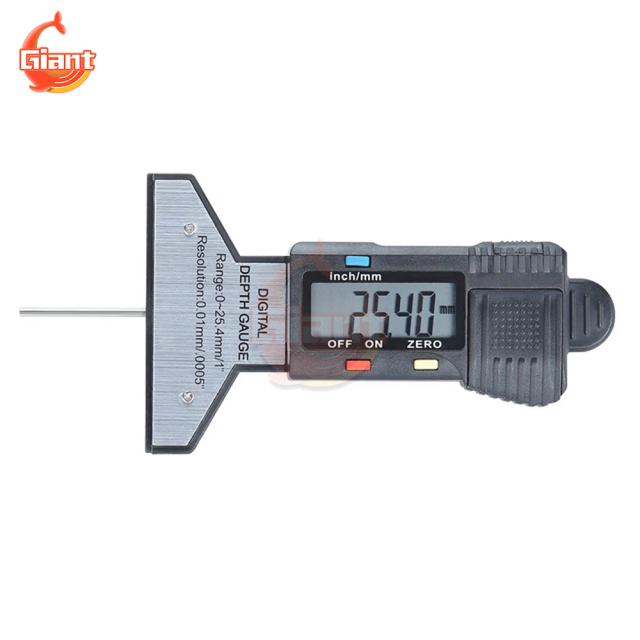 Medidor Eletrônico Digital de Profundidade e Altura com LCD para Pneus e Pisos