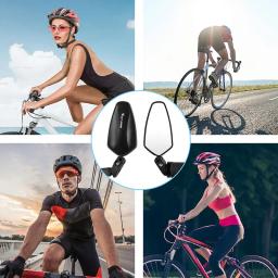 West Biking-Espelho Retrovisor de Bicicleta, Grande Angular, Back Sight Reflector, HD MTB, Road Bike Guiador, Acessórios de Bicicleta, 360 Girar - Image 6