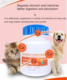 Comprimidos probióticos para cães e gatos, Produtos para Saúde Animal, Regulamentação Estomacal e Suplemento Nutricional, 180 Comprimidos - Image 4
