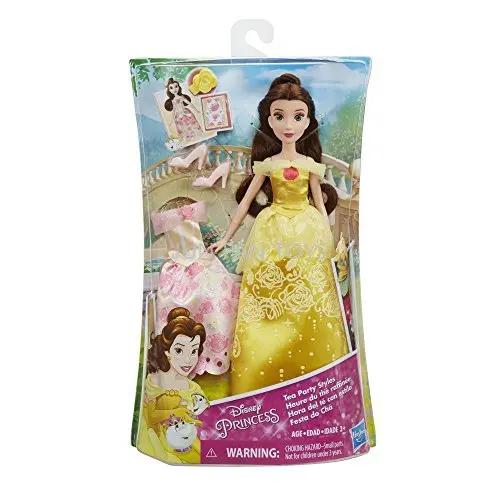Disney princesa aurora estilos de aniversário moda boneca revelar cinderela belle chá festa estilos brinquedo figura ação presente aniversário do miúdo - Image 1