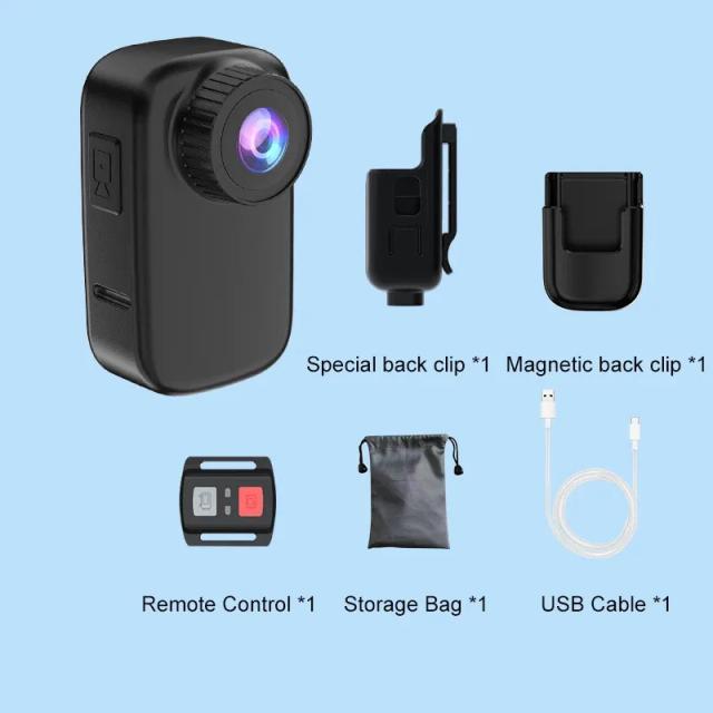Mini Câmera Esportiva 4K WiFi com Controle Remoto Sem Fio para Capacete de Bicicleta e Gravação de Condução a 30fps