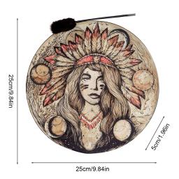 Shaman-tambor com apoio de mão, americano, xamânico, presentes espirituais para meditação, yoga, musical - Image 6