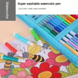 Conjunto de Caneta Aquarela para Pinturas, Arte Suprimentos, Inclui Muitas Ferramentas Coloridas Aleatórias, Presente Artístico, 208 Peças - Image 6