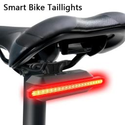 Inteligente Brake Sensing Bicicleta Luz Traseira, Luz Traseira Da Bicicleta, Impermeável LED, Carregamento Luz Traseira, Ciclismo Acessórios, IPX6 - Image 1