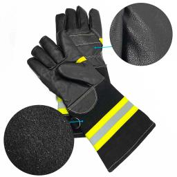 Luvas de combate a incêndio tipo longo, isolamento térmico, à prova de queimaduras, resistente a altas temperaturas, floresta, combate a incêndios - Image 3