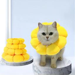 Colar de algodão macio ajustável Elizabeth para animais de estimação, Após a cirurgia, Protetor de ferida, Gatos, Evitar lamber o cabelo - Image 3