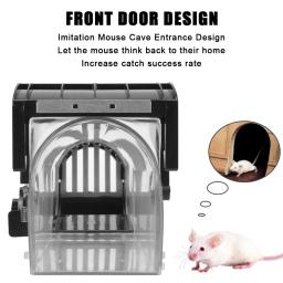 Armadilha para roedores, reutilizável para jardim interno e externo, seguro, firme, coletor de mouse doméstico, transparente, inteligente, com travamento automático - Image 5