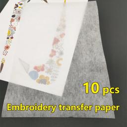 Embroidery Transfer Paper Film, Handmade Bordado Rastreamento Padrão, Mão Costurar Artesanato, Suprimentos DIY, 20x28cm, 50x50cm, 10Pcs por conjunto - Image 1