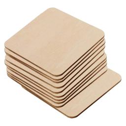 Fatias de madeira natural para pintura, peças inacabadas, escrita e escultura, artesanato DIY, decorações domésticas, 10cm, 50pcs - Image 1