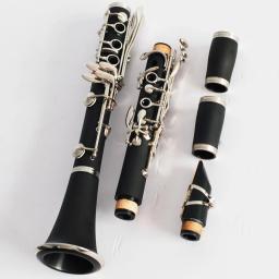 Clarinete iniciante baquelite niquelado bb 17 teclas instrumento musical para venda - Image 6