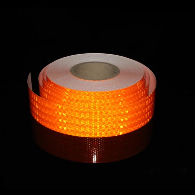 Fitas Adesivas Reflexivas Laranjas para Bicicletas e Carros - Alta Visibilidade, 10m x 5cm, Ideal para Roda e Rim