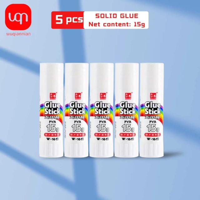 Cola Sólida em Bastão de Alta Viscosidade, Livre de Formaldeído, Ideal para DIY e Papelaria - 15g em Pacotes de 3 a 10 Peças